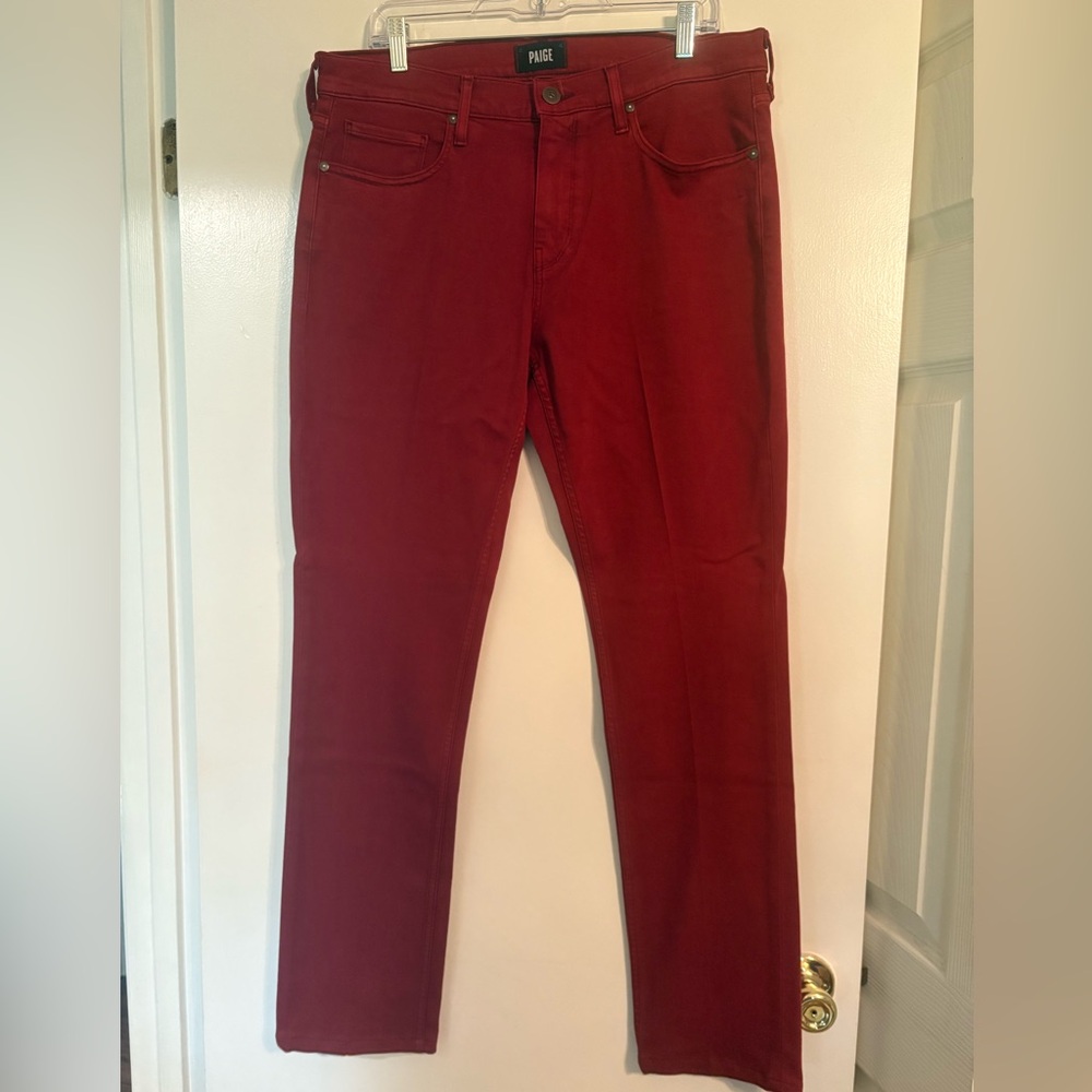 PAIGE  Federal Jeans in Deep Red - sz 34